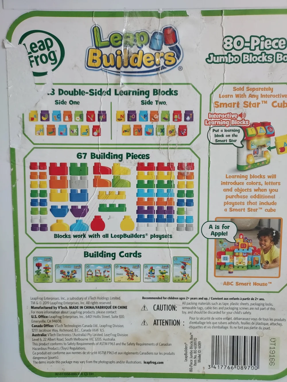 LeapFrog LeapBuilders 80 Pieces Jumbo Blocks Set Interactive Creativity Learning